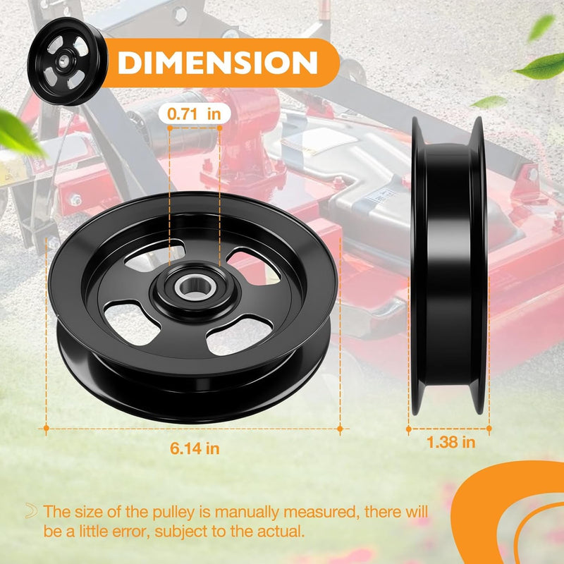 1329425 1038743 1164668 Deck Flat Idler Pulley for Exmark Lazer Z Titan Toro