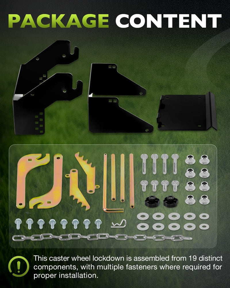 Mower Wheel Power Lock Lockdown Device for Zero Turn 10.5 12.5 Caster Tires