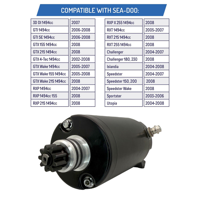 DURAFORCE 290888993 42088899 290888999 Starter for SeaDoo 3D DI GTI GTX RXP RXT