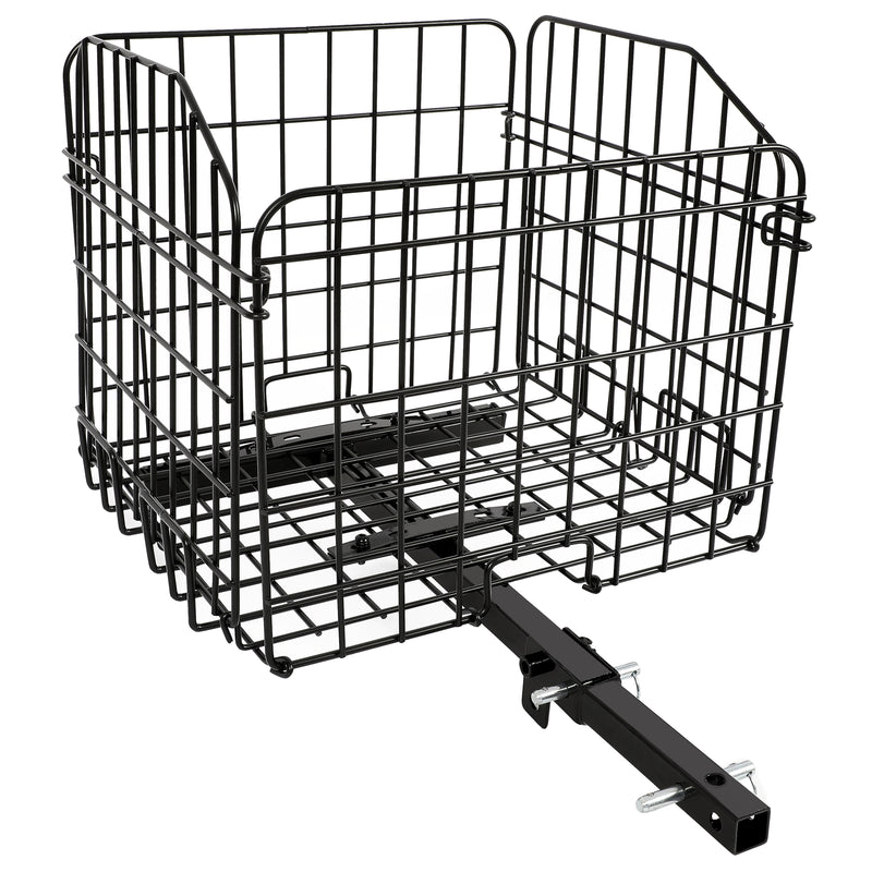 Folding Rear Basket Accessory for Most Mobility Scooters Sturdy Steel Black