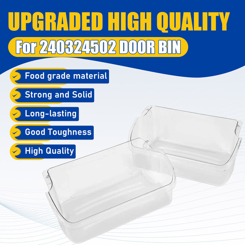 Refrigerator Door Bin Shelf for 240324502 Frigidaire Kenmore 2PC