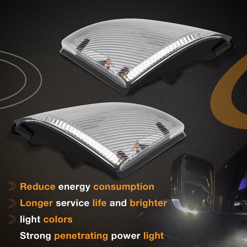 LED Mirror Turn Signal Puddle Lamps for 2009 2018 Dodge Ram 1500 2500 2Pcs