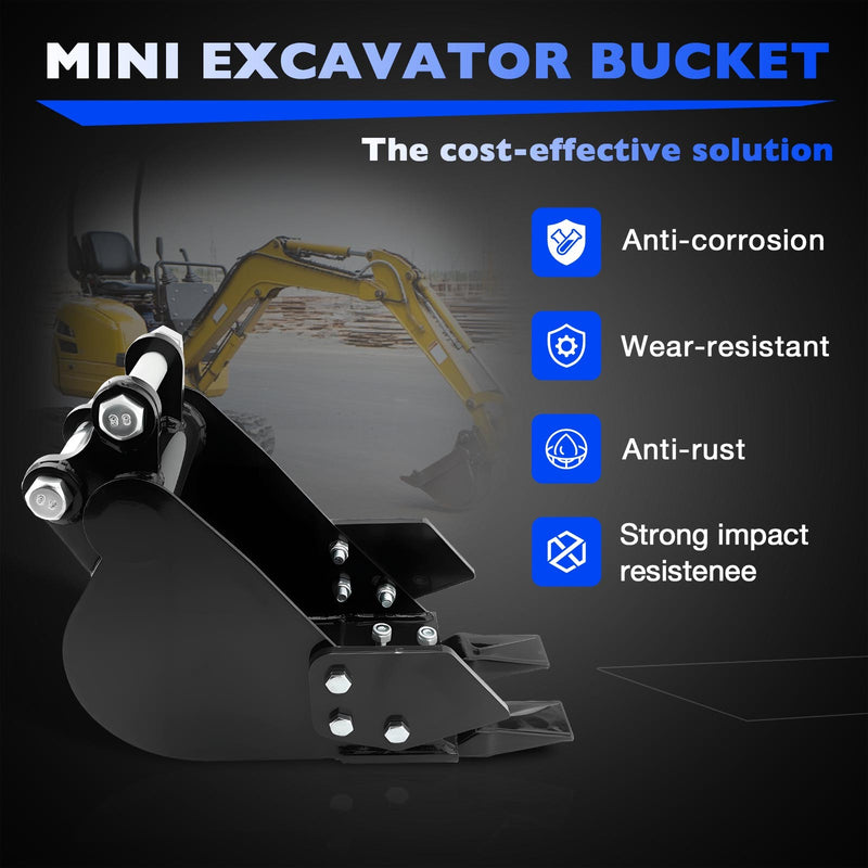 200mm Narrow Digging Bucket Attachment For 0.8 To 3.0 Tons Mini Excavator