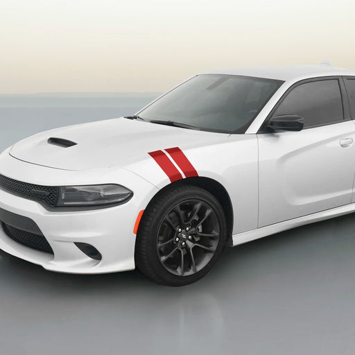 DURAFORCE 3 Inch Dual Fender Stripe Hash Mark Decal Graphic Kit for Dodge Charger
