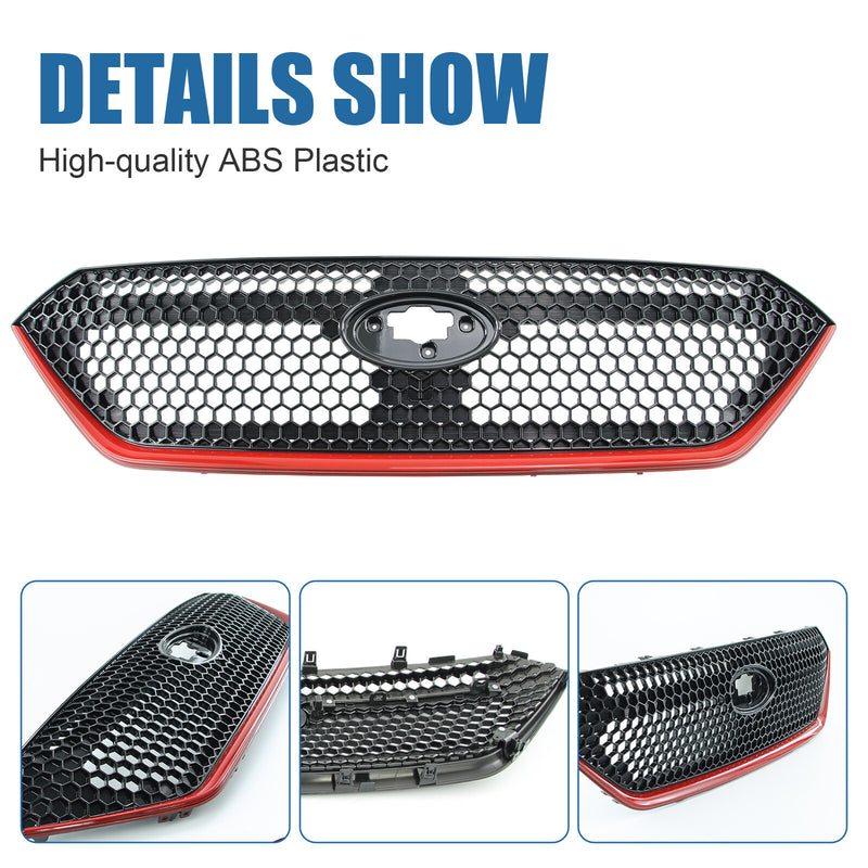 DURAFORCE For 2022-2023 Subaru WRX Sport 22 Front Bumper Grille Grill Black with Red Trim