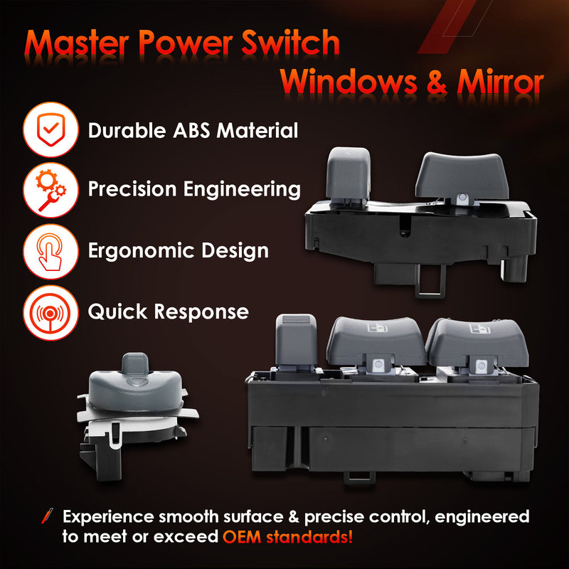 Master Power Window and Mirror Switch Control for Chevy GMC C K 1500 3500 Yukon