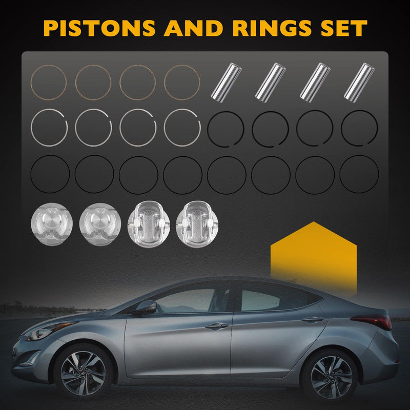 G4FD 1.6L Engine Rebuild Overhaul Kit Pistons Rings for Hyundai Kia Soul