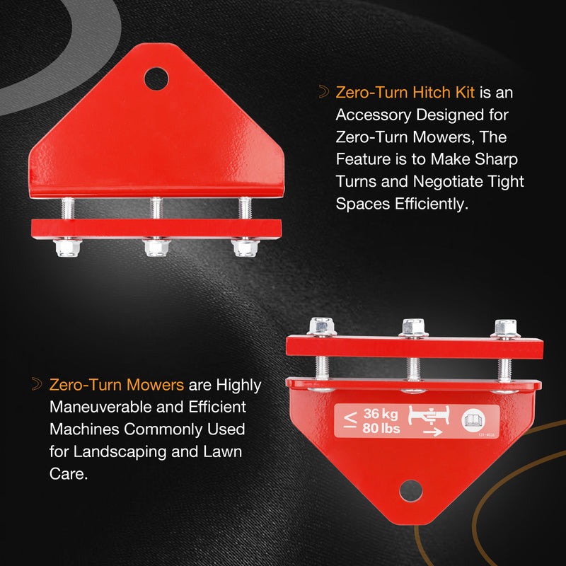 109-9487 Lawnmower Hitch Kit for Exmark Toro Zero Turn Trailer Cart Red