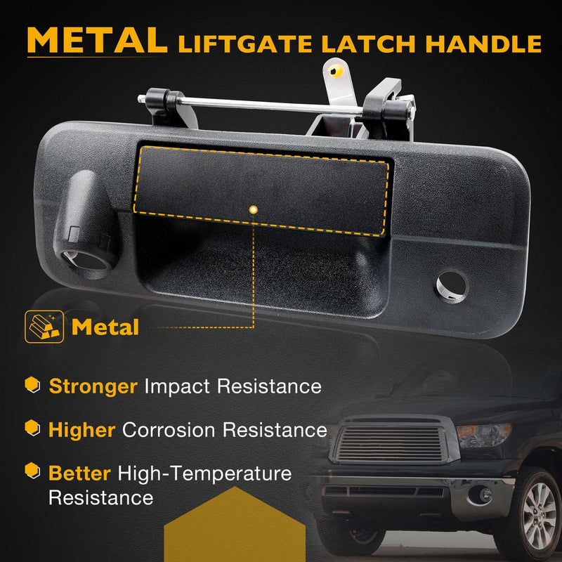 Metal Tailgate Handle Lock Camera Accessories Kit for Toyota Tundra 07-13