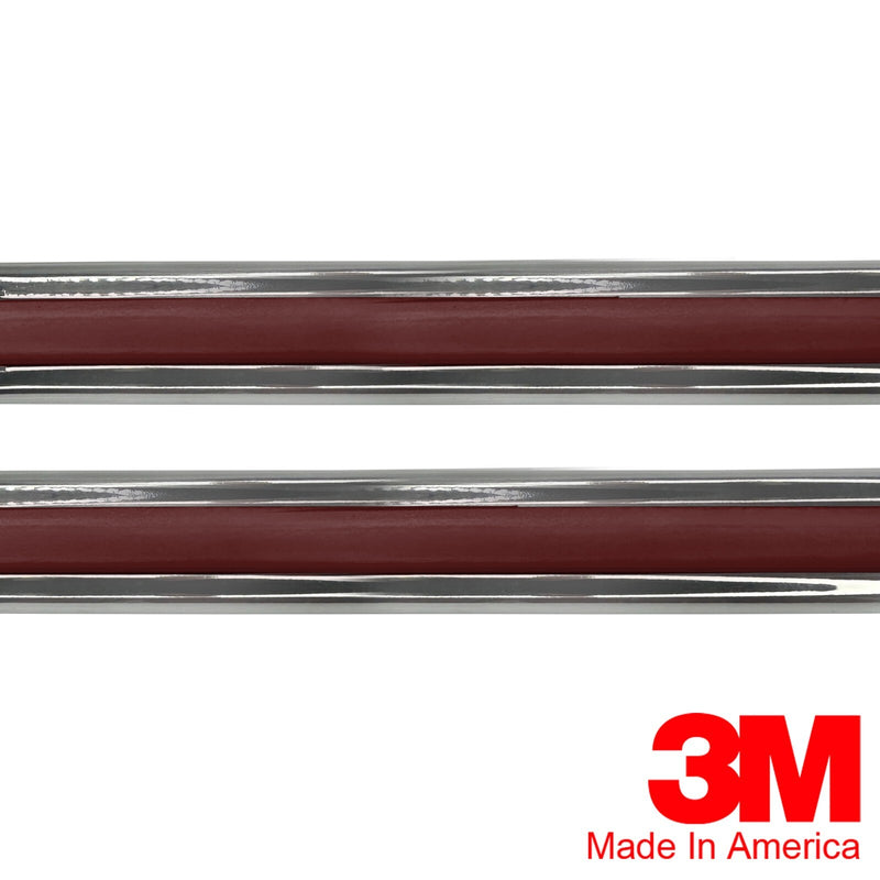 Vintage Style 5/8 Inch Autumn Maple and Chrome Side Body Trim Molding