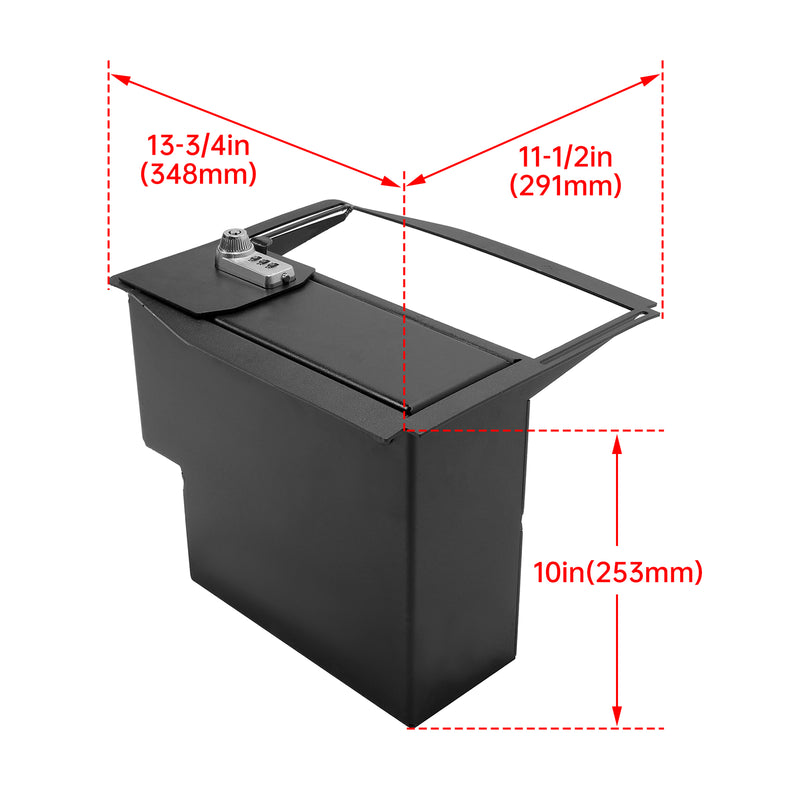 Floor Center Console Lock Safe Storage for 15 20 F150 Raptors 17 22 F250 F350