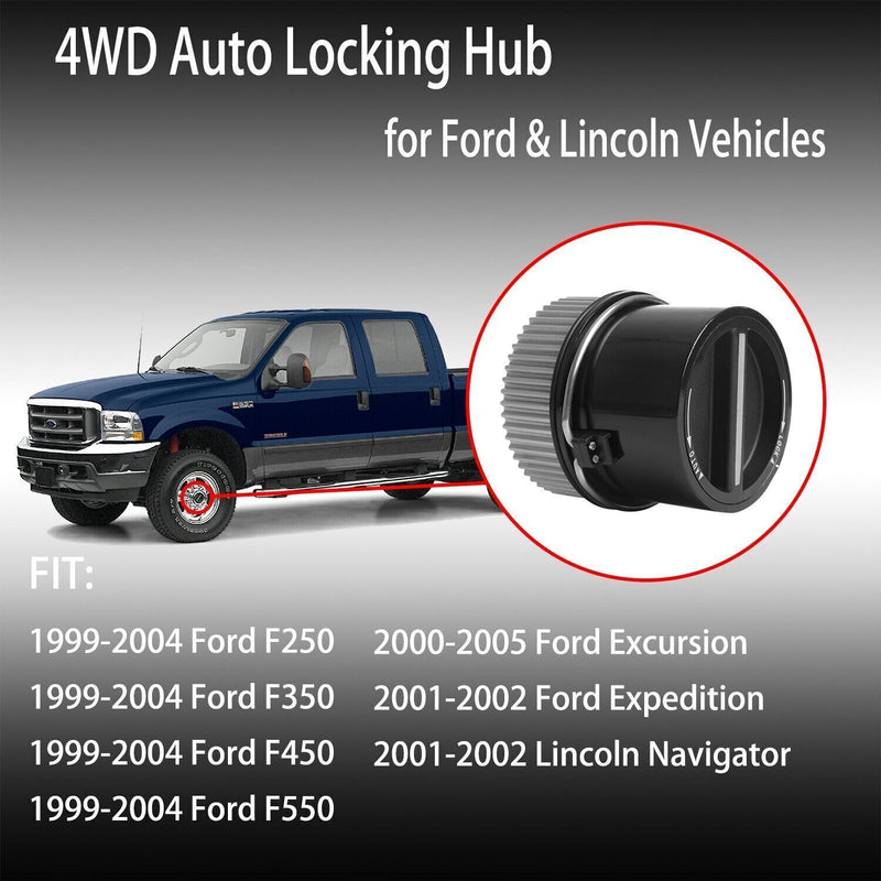 4x4 Front Auto Locking Hub For 1999-2004 Ford F250 F350 F450 F55 Super Duty 2Pcs