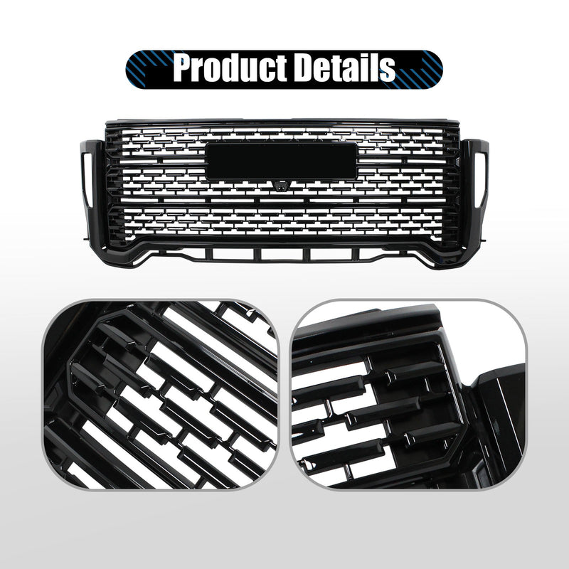 For GMC Sierra 2500 HD 3500 HD 2020-2023 Front Bumper Grille W/Camera Hole