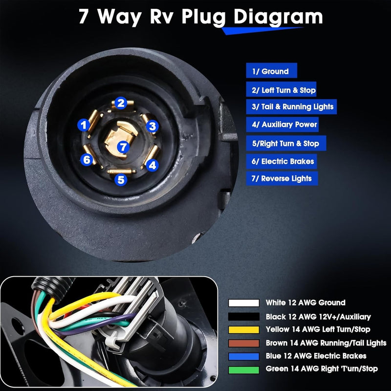 2C3Z13A576DA 4 & 7 Pin Trailer Tow Wiring Harness For Ford F250 F350 Super Duty