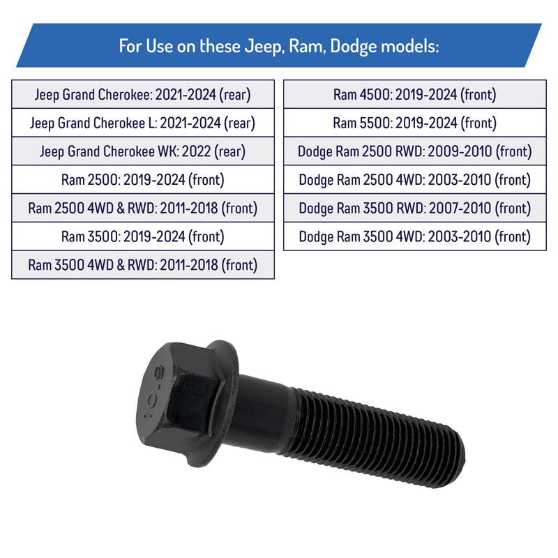 Wheel Hub and Bearing Mounting Bolts for Dodge Ram Jeep 926 171 5086661AA 4 Pack