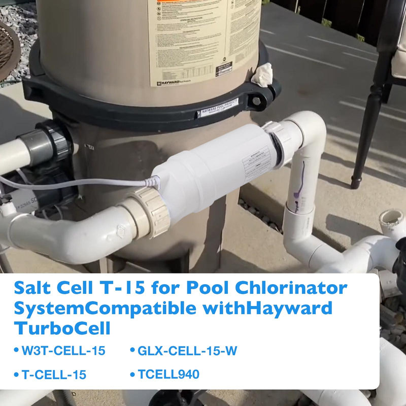 Salt Cell T-15 for Hayward Turbo TCELL940 W3T-CELL-15 40000 Gal In Ground Pools