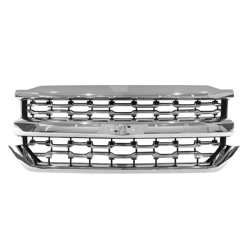 DURAFORCE For Chevrolet Silverado 1500 2016 2017 2018 Chrome Front Bumper Grille LTZ Style