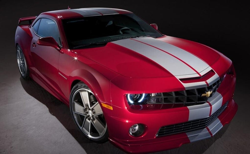 DURAFORCE 10 Inch Vinyl Rally Stripes Racing Stripe Kit Hood Trunk Roof for Chevy Camaro