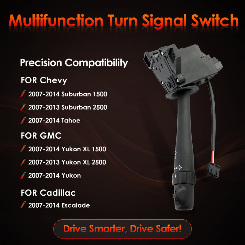 Turn Signal Windshield Wiper Switch For 2007 2014 Chevy Tahoe Suburban GMC Yukon
