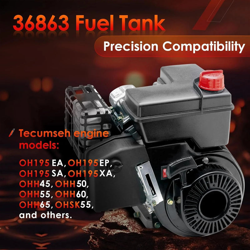 36863 Mower Fuel Gas Tank for Tecumseh OHH45 OHH50 OHH55 OHH60 OHH65 36752