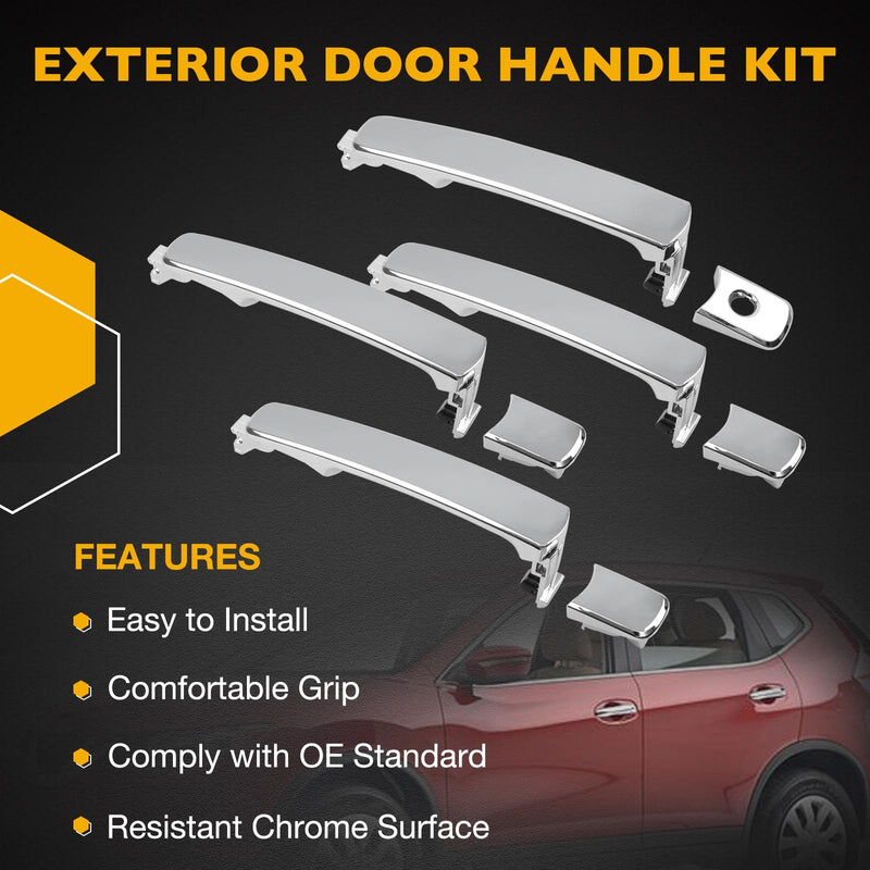 4 Exterior Door Handles Front Rear for 03-15 Nissan Rogue Infiniti FX35