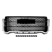DURAFORCE Front Bumper Grille Black w/Chrome Trim Fit GMC Sierra 2500 HD/3500 HD 2020-2023