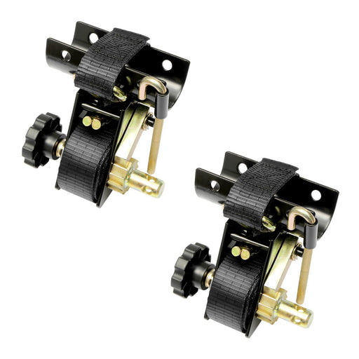 DURAFORCE Ladder Rack Ratchet Straps 1.5W 7.5L J Hook for Round Tube Mount Truck 2 Pack