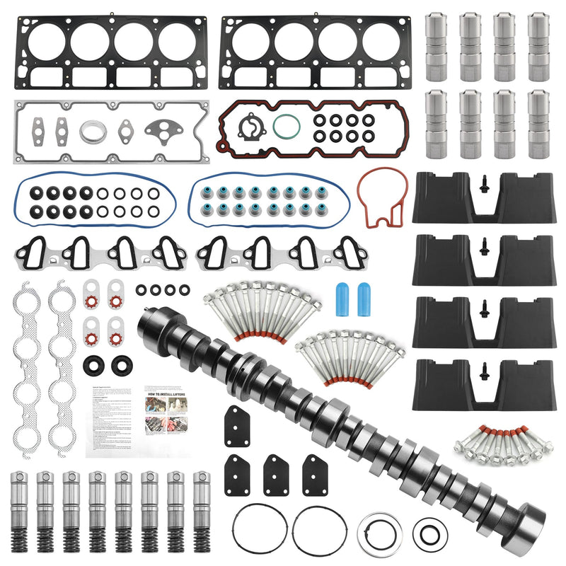 Lifters Camshaft Head Gasket Bolt Set for Chevy Silverado GMC Sierra 5.3L 07-13
