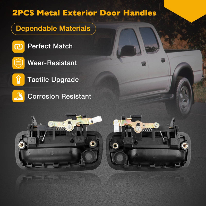 Exterior Door Handles with Lock Cylinders and Key for Toyota Tacoma 1995 2004 2X