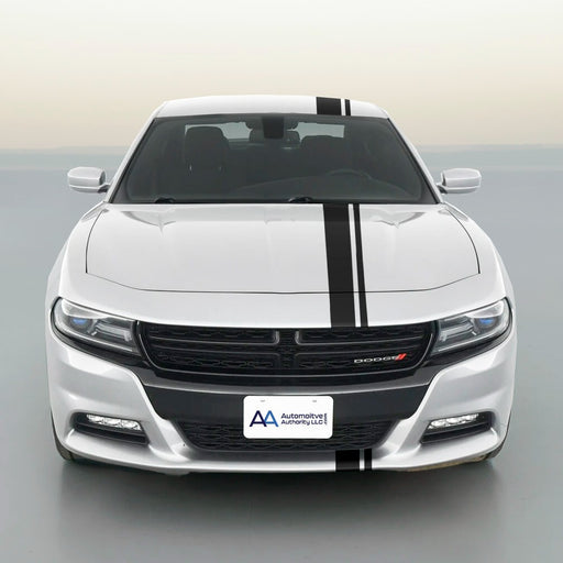 DURAFORCE 6 Inch Offset Vinyl Rally Racing Stripe Kit for Dodge Charger