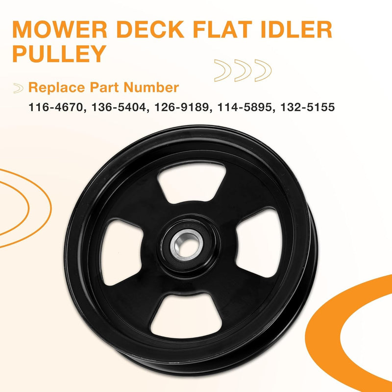 1365404 1145895 Mower Deck Flat Idler Pulley for Exmark Lazer Z Radius Toro