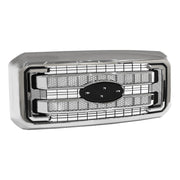 DURAFORCE Chrome Front Bumper Grille For Ford F250 F350 F450 F550 2011-2016 Platinum Style