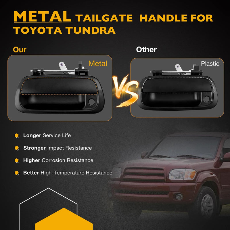 Upgraded Metal Tailgate Handle Liftgate Latch w Keyhole For Toyota 00 06 Tundra