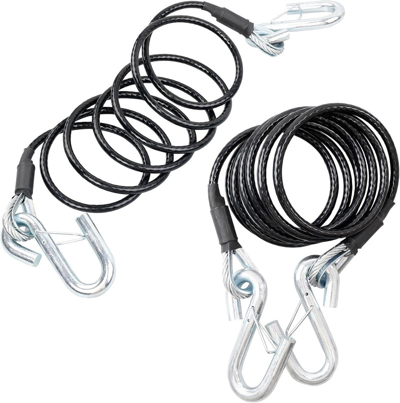 BX88196 Towing Safety Cables For Blue Ox Class 3 Steel 7 Ft 7500 Lb 2 Piece