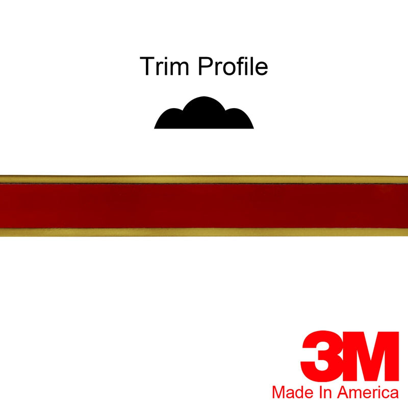 Vintage Style 5/8 Inch Gold & Chrome Side Body Trim Molding