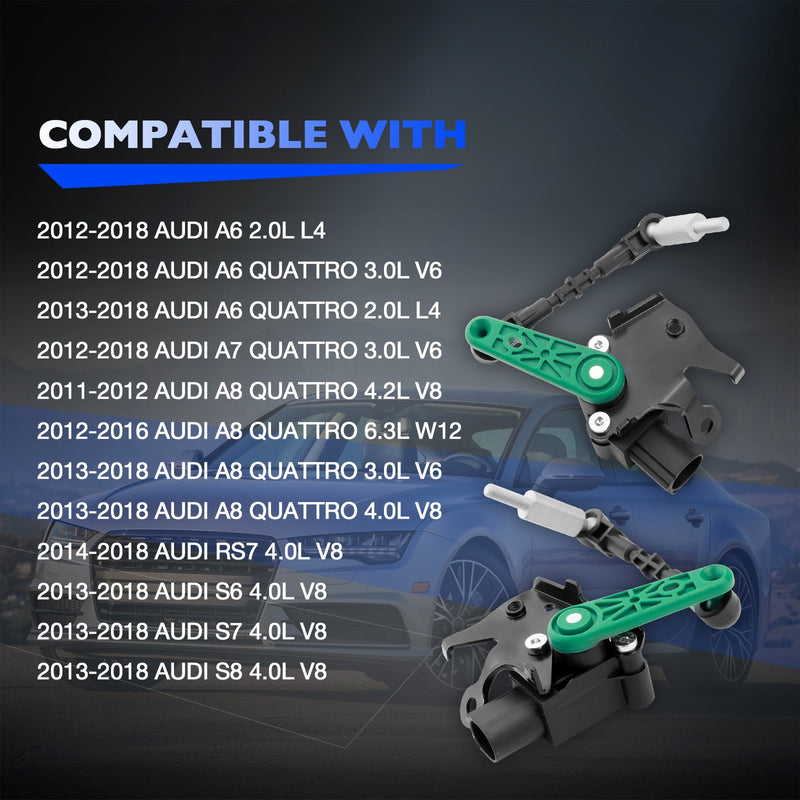 Front LH & RH Air Suspension Height Level Sensors for Audi A6 A8 S7 S8 12 18 2x