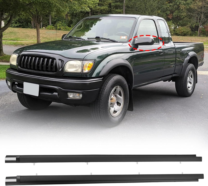 Front Weatherstrip Window Moulding Trim Seal Set for Toyota Tacoma 95 04 2 Piece