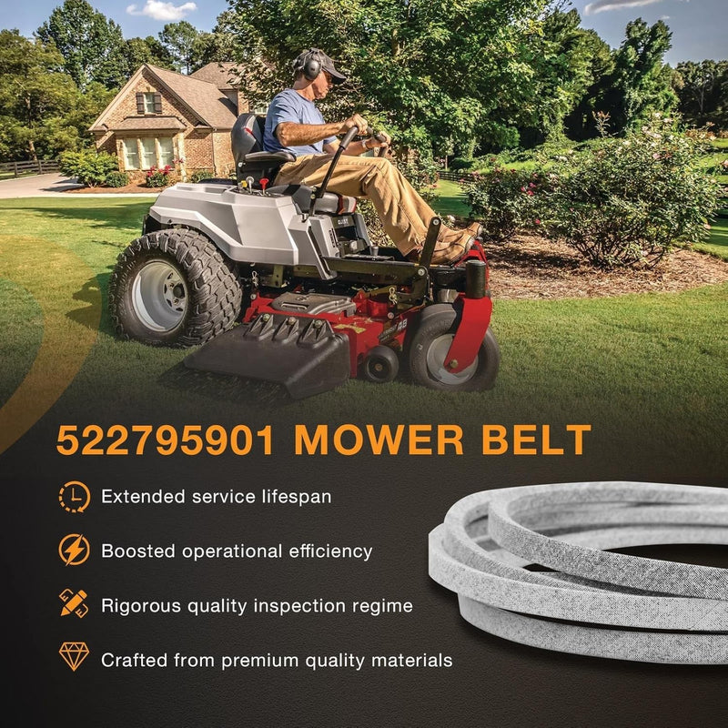 522795901 539104335 Mower Deck Belt for Husqvarna Dixon 163 1/2 x 5/8 52 Cut