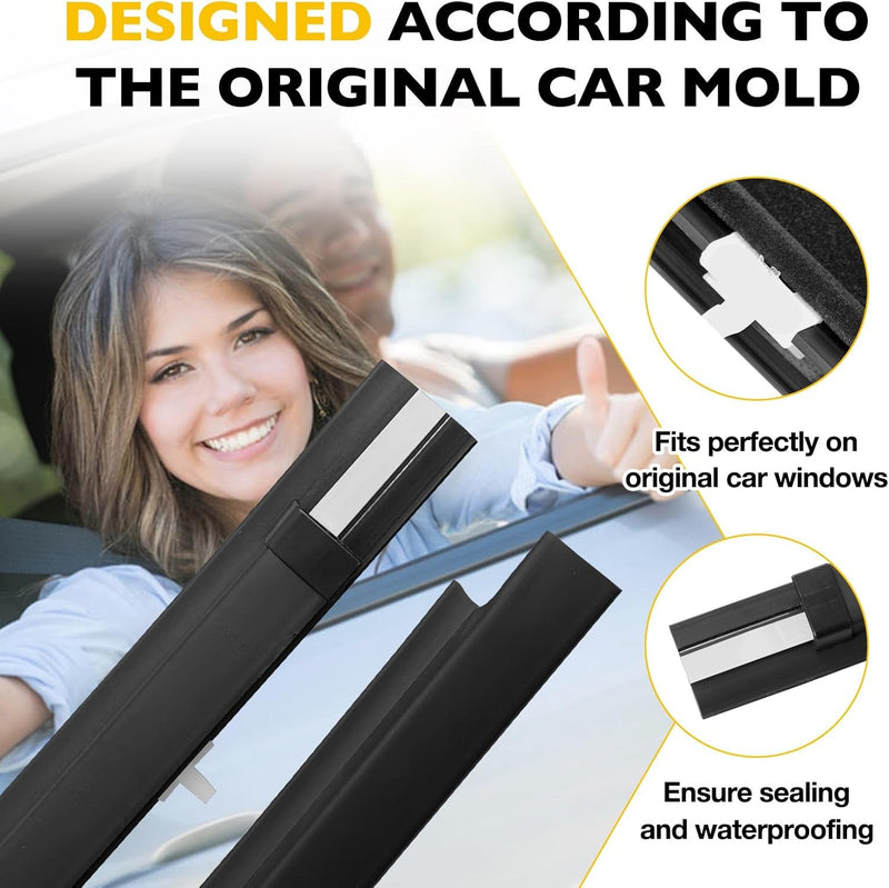 Front Weatherstrip Window Moulding Trim Seal Set for Toyota Tacoma 95 04 2 Piece