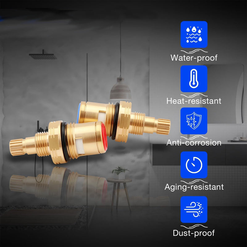 Brass Ceramic Valve Cartridge Set for CC Basin Faucet Cold Hot