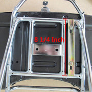 DURAFORCE Universal Motorcycle Tail Box Luggage Trunk w/ Top Rack For Harley Honda Cruiser