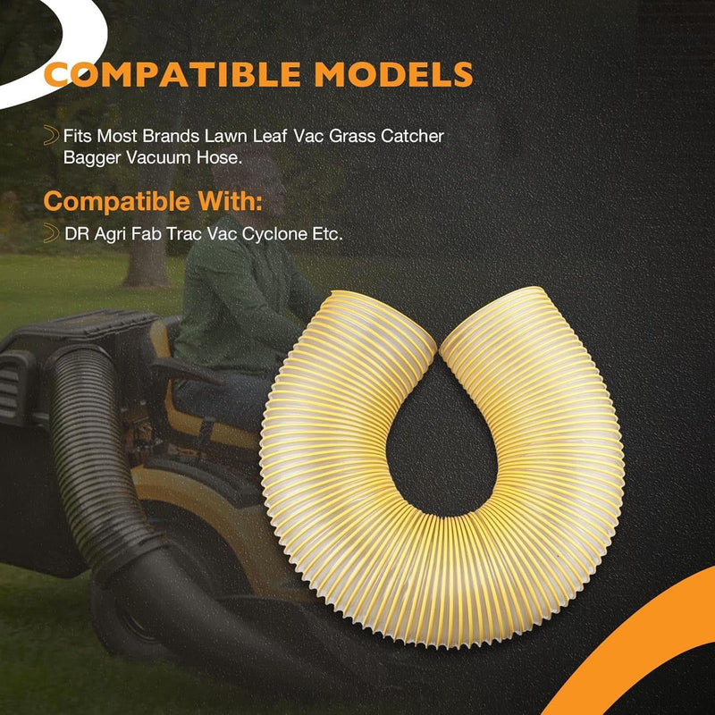 Leaf Vac Grass Catcher Flex Hose for DR Agri Fab Trac Vac 6 Foot 8 Inch
