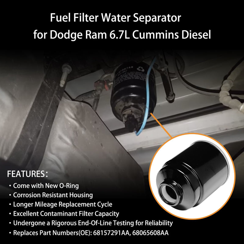 Fuel Filter 6.7L Cummins Diesel Kit For 2013-2018 Dodge Ram 2500 3500 4500 5500
