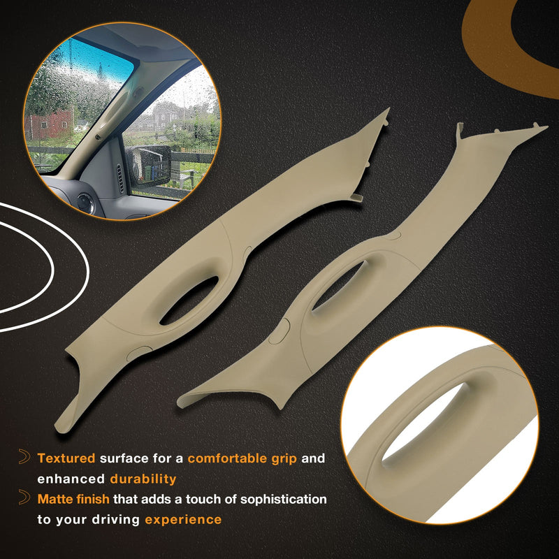 A Pillar Interior Trim Grab Handle Left Right for Ford F150 Lincoln 04 08 Beige