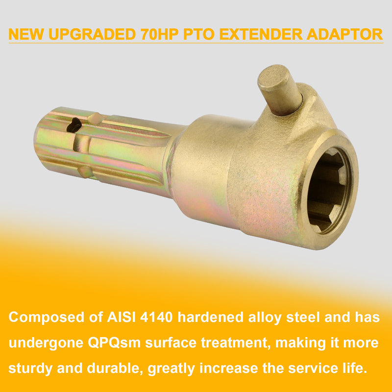 Upgraded PTO Extender Adapter For Tractor 1 3/8 6 Spline Female Male 1 3/8