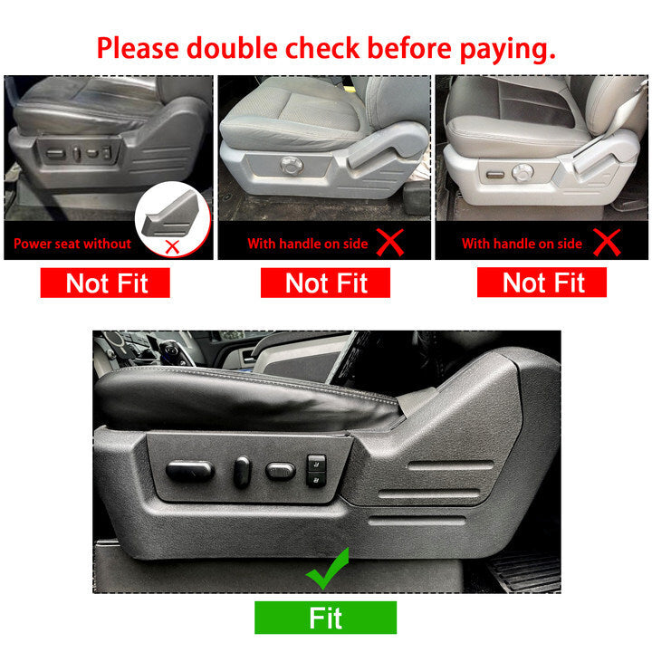 Driver Side Black Seat Track Cover for 2009-2014 Ford F150 F-150