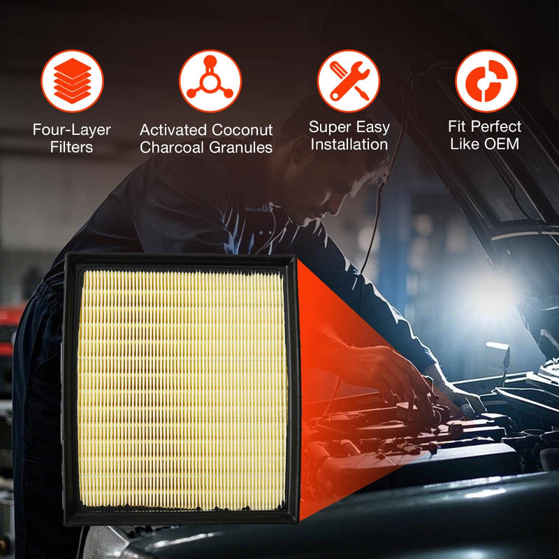 17801F4010 Engine Cabin Air Filter for Toyota Tundra Sequoia 2022 2025 3.4L V6