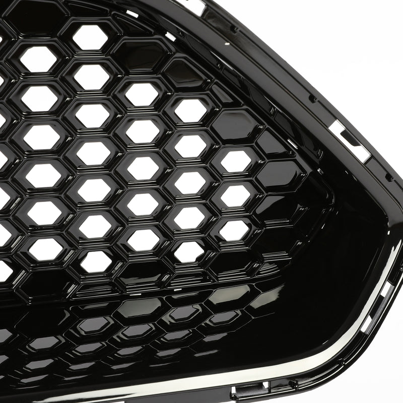 Front Upper Grille and Lower Mesh Grill Honeycomb Black for 2018-2022 Ford Mustang
