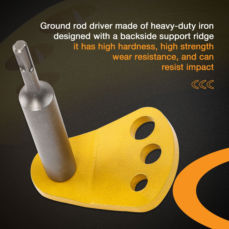 SDS Plus Driver with Adapter Bits for 5/8 1/2 3/4 In Ground Rods