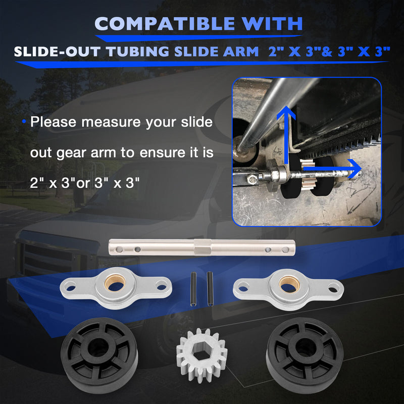 RV Slide Out Gear Box Pack Assembly 3x3 Inch or 2x3 Inch Part